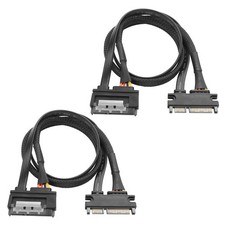 2Pack SATA Power Cable 50 cm 22Pin 7 15 Male to Female Data Extension SSD