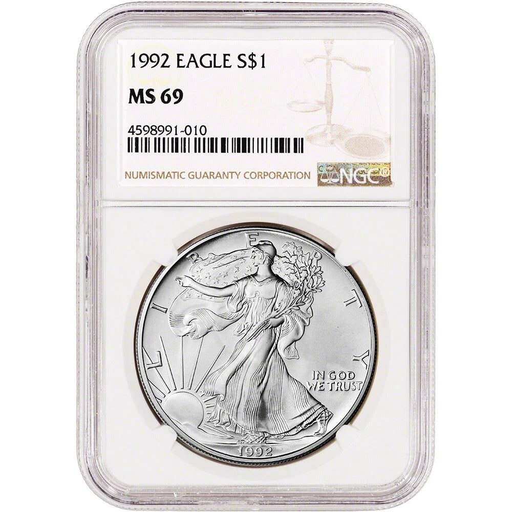 American Eagle MS 69 Graded 1992 Silver Bullion Coins for sale | eBay