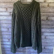 LL Bean Men's Fishermen's Sweater Size XL Long-Sleeved Pullover 100 Wool