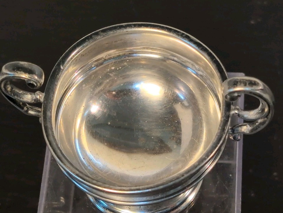 1904 Antique Walker & Hall Sterling Silver Miniature Loving Cup Salt ...