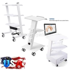 3-Shelf Dental Lab Mobile Tool Cart Instrument Stand Trolley Cart Mouth Sweeping