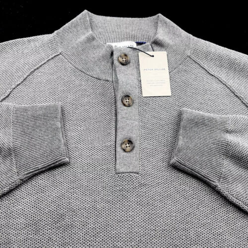 Maglione Peter Millar Crown misto lana a nido d'ape 3 bottoni Gale 2XL $250 - Foto 8 di 10