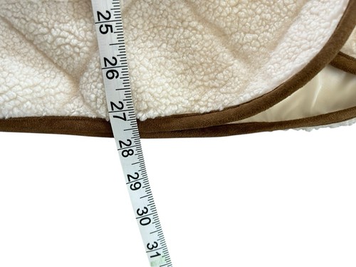 Lauren Ralph Lauren Faux Shearling Coat Lined Button Quilted Jacket Sz L NWT - Picture 10 of 11