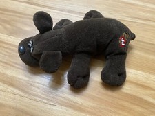 Vintage 80s Pound Puppies Brown NEWBORN Puppy Dog 8  Tonka Plush Stuffed Animal
