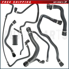 Radiator Coolant Water Hose Pipe Kit For BMW 550i 650i 17127542540 11531436409