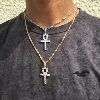 Iced ANKH Cross Pendant \u0026 Tennis Chain 
