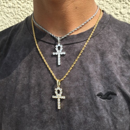 Iced ANKH Cross Pendant \u0026 Tennis Chain 