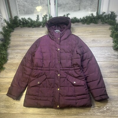 Time And Tru Coat Size Small (4-6) Wine Purple Soft Shell Puffer