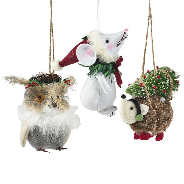 Department 56 To The Forest Animal Ornaments, 4.5 inch (Set of