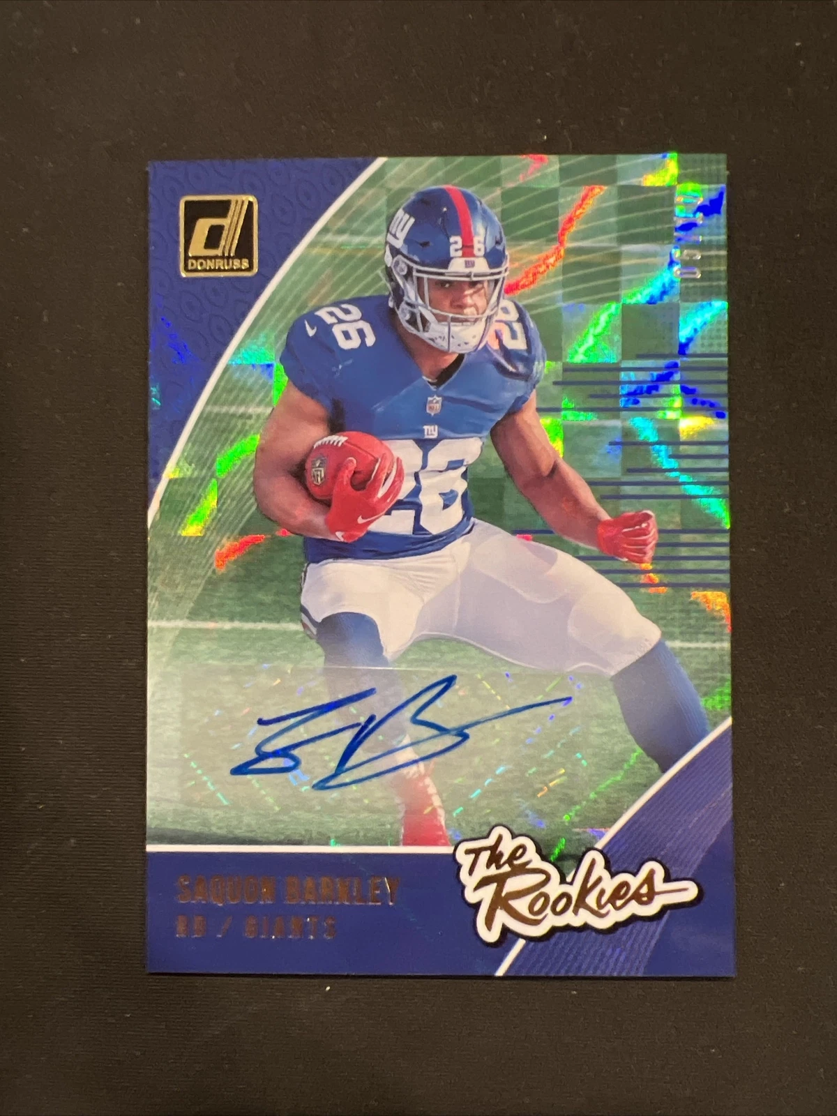 2018 Donruss The Rookies Saquon Barkley Auto 05/10 SSP RC NY Giants