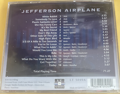 Jefferson Airplane Somebody to Love CD (1999) Audio Quality Guaranteed