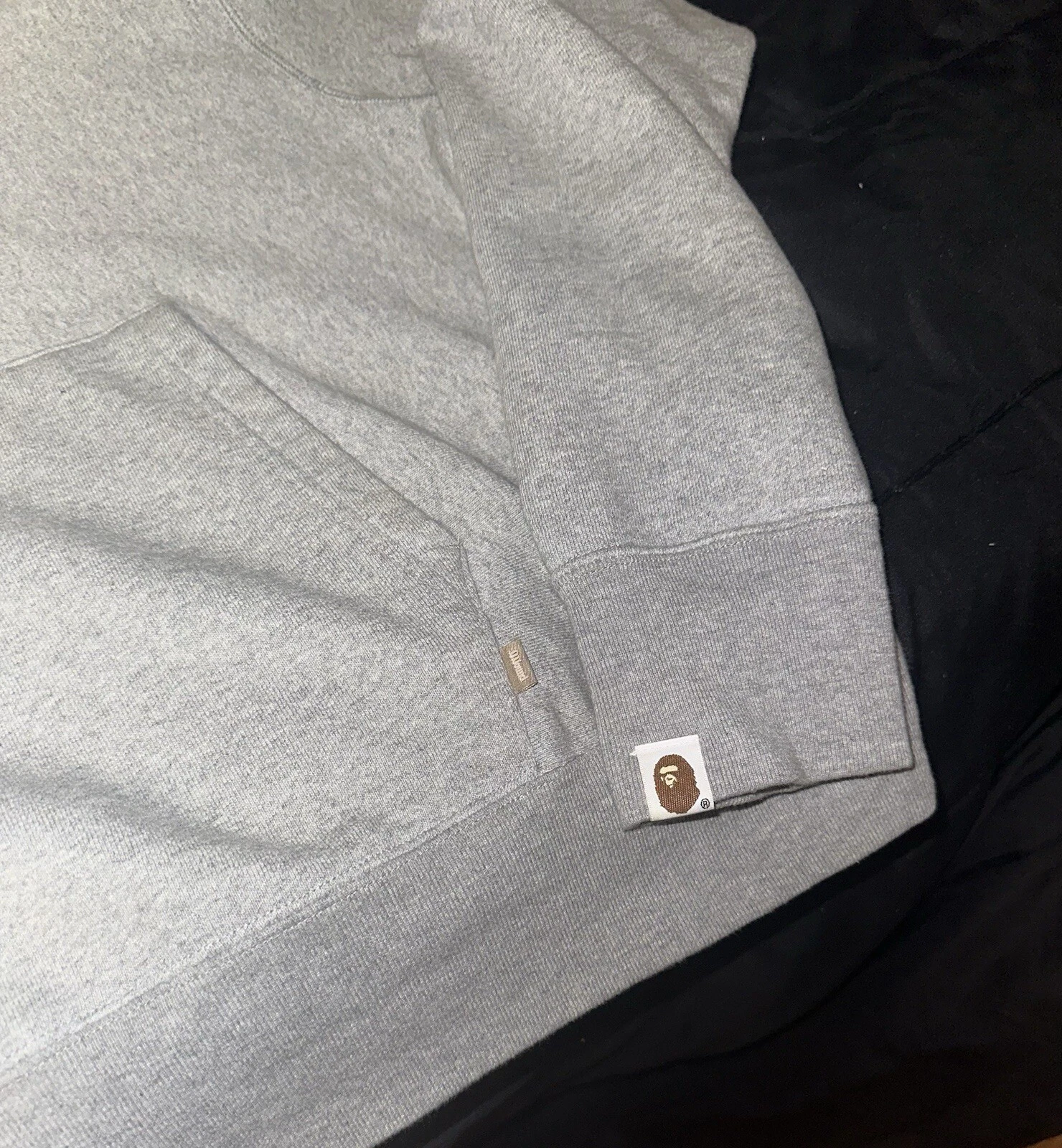 A BATHING APE (BAPE) Felpa con cappuccio A Bathing Ape X jjjjound College grigia taglia S