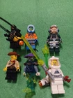 Lego Mini figures A-Wing pilot,Scientist,Johnny Thunder,Scythe,Marvel Lot of 6