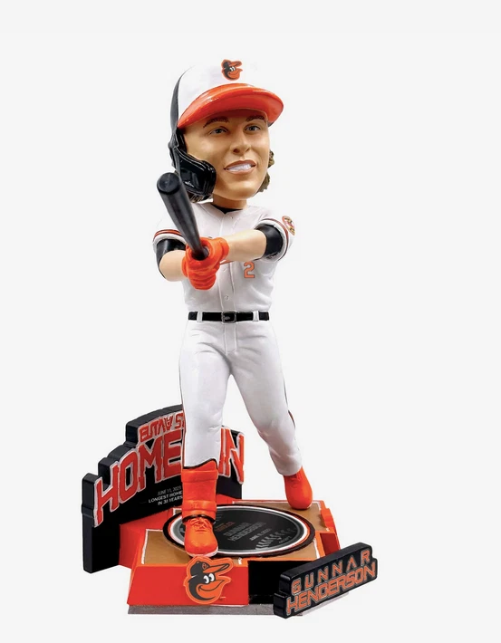 Gunnar Henderson Baltimore Orioles Eutaw Street Bobblehead - NIB! Ltd Ed 144 - Image 3 of 4