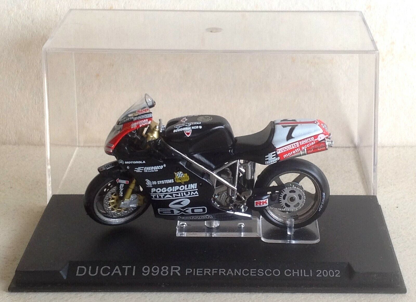 Moto racing no 22 ducati 998r pierfrancesco chili 2002 1/24 th