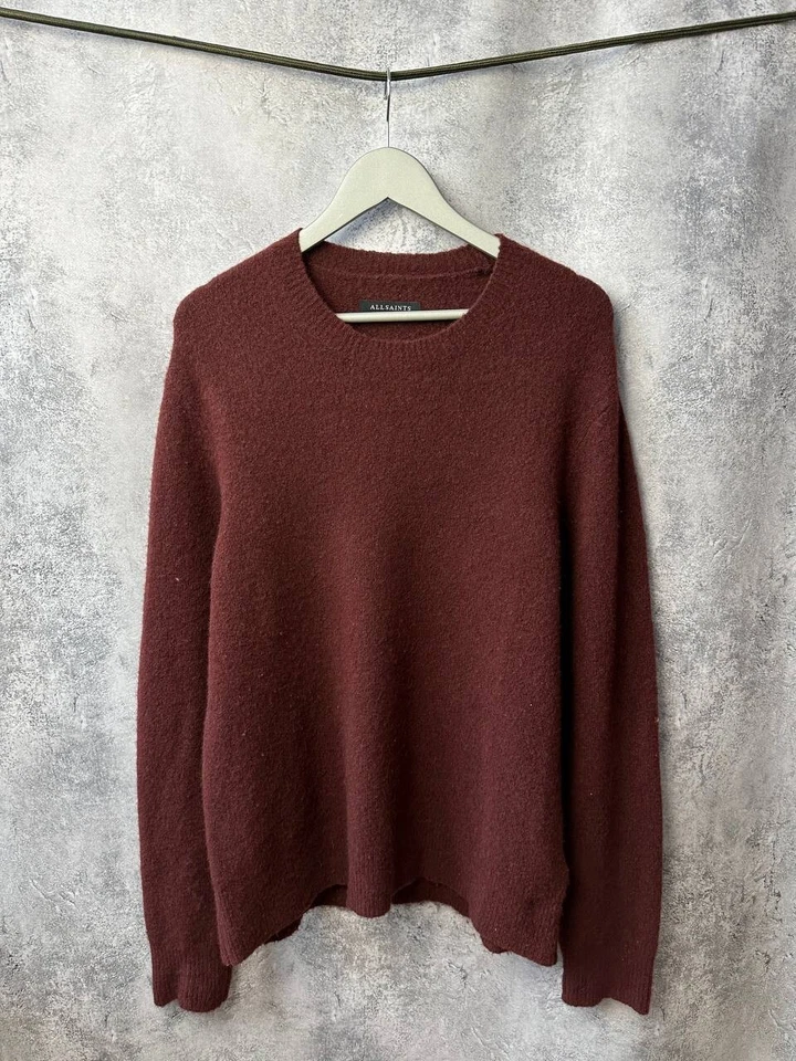 ALLSAINTS Hawk Crew Wool Sweater Oversized Men's Size Small - Image 2 of 4