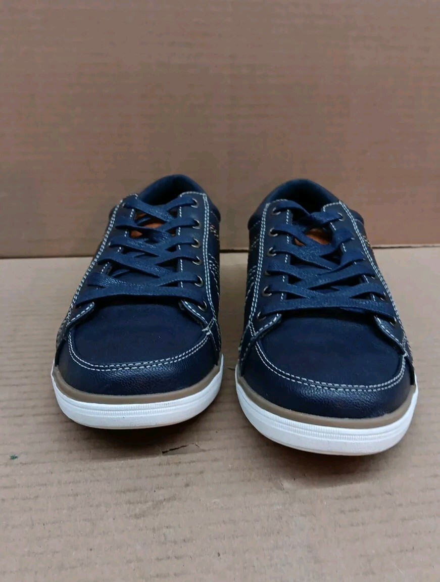 Global Win Casual Boat Shoes Style- M1618, Navy, Sz