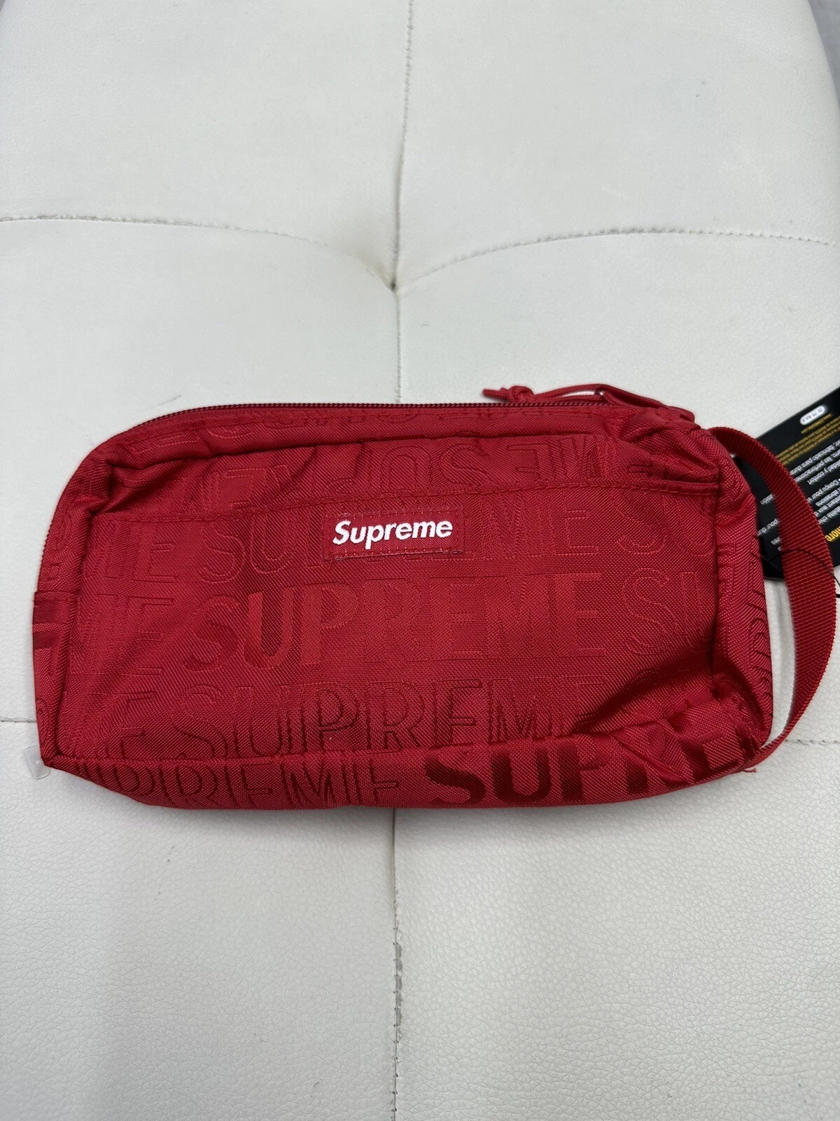 Sac Supreme Organiser Poch rouge taille unique 100 % authentique SS19 été 2019