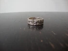 VINTAGE RAISE RELIEF TRIBAL 'WAVES'  BAND STERLING SILVER STAMP 925 RING SZ 8.75