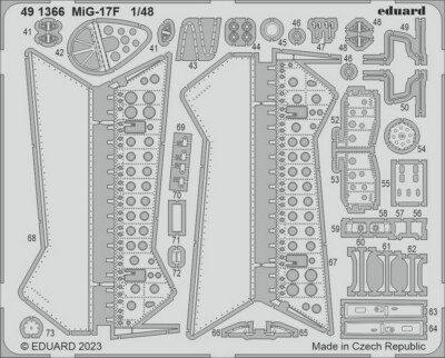 Eduard 1/48 Mikoyan-Gurevich MiG-17F PE set for Ammo by Mig Jimenez