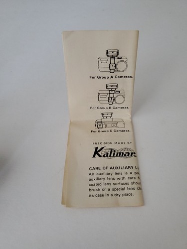 Kalimar Vintage Auxiliary Telephoto Wide Angle Lenses for Kodak Instamatic Case - Picture 7 of 10