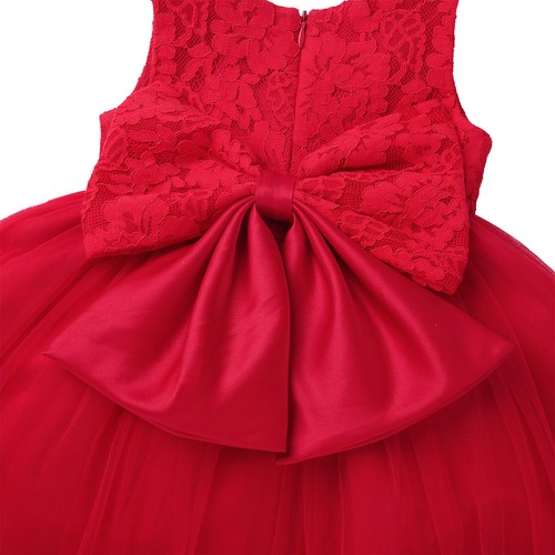 US Infant Baby Floral Dress Girls Princess Wedding Bridesmaid Formal Party Gown - Picture 22 of 55