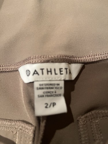 NWT Athleta Endless High Rise Stretch Pants Pyrite Beige S 2 P Petite SOLD OUT! - Picture 3 of 4