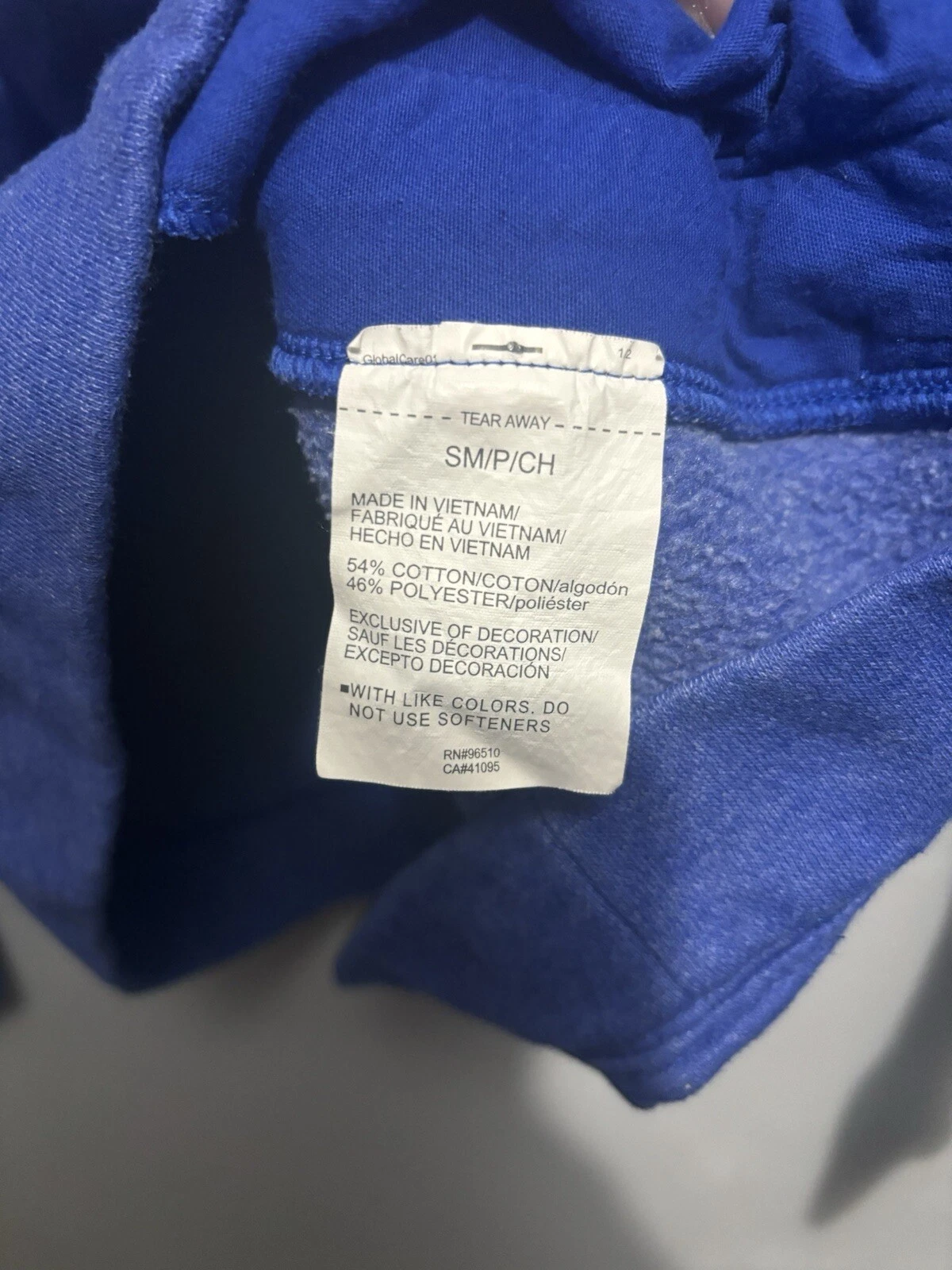 VETEMENTS Under Armour Pullover Felpa Donna Taglia S Blu Logo Collo Cappuccio Sciolto