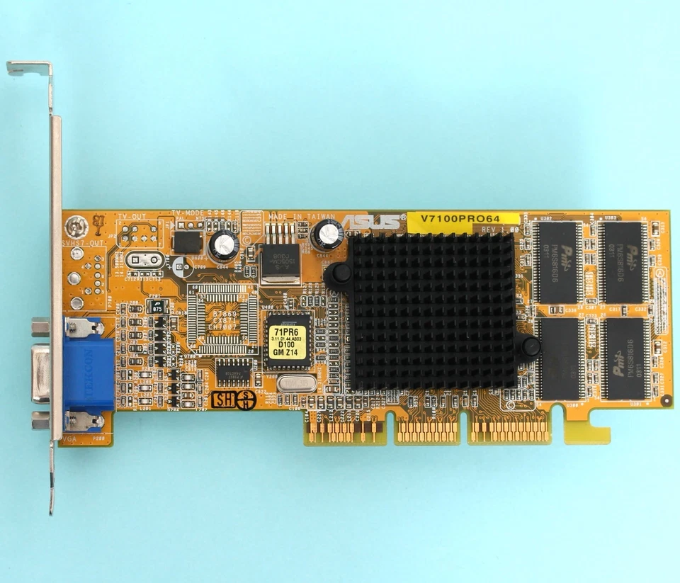 ASUS V7100PRO64 Nvidia GeForce2MX Geforce 2MX 64MB AGP With Passive Cooling VGA - Image 2 of 4