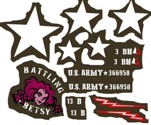REPRO DECALS: LONG TOM TWIN 40 SKYSWEEPER ATOMIC CANNON LITTLE JOHN -OTHERS - 第 2/12 張圖片