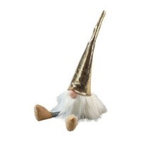 Deko-Figur Wichtel Weiß/Gold 40 Cm Weihnachten