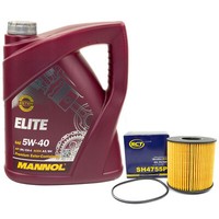 MotoröL Set 5W40 5 Liter + ÖLfilter SH4755P FüR Renault Espace III
