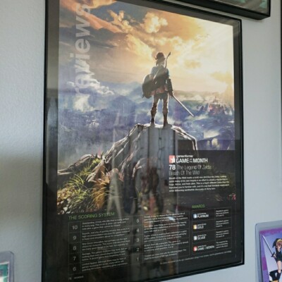FRAMED 2017 Legend of Zelda: Breath Of The Wild Switch Video Game Wall Art V2