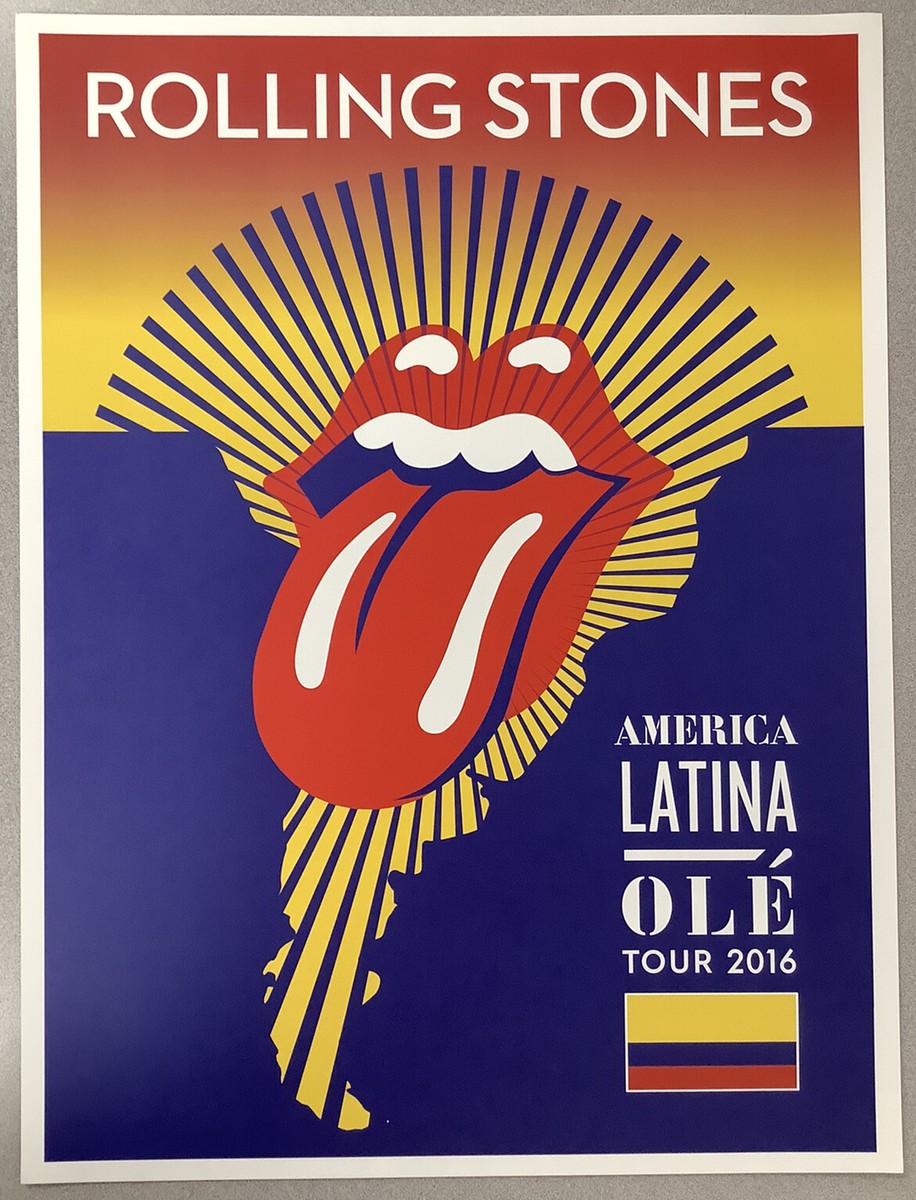 Rolling Stones Poster Columbia America Latina Ole Tour 2016 Mick