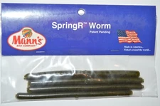 manns bait company springr senko worm 4.5" green pumpkin spgr4-11