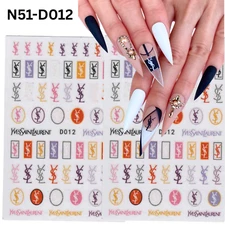 Nail 3D Sticker Multicolor color, Nail Art Sticker, Nail Design
