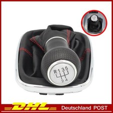 Schaltknauf Silber für VW Golf  4 Polo Passat Bora Jetta Schaltmanschette 5 Gang