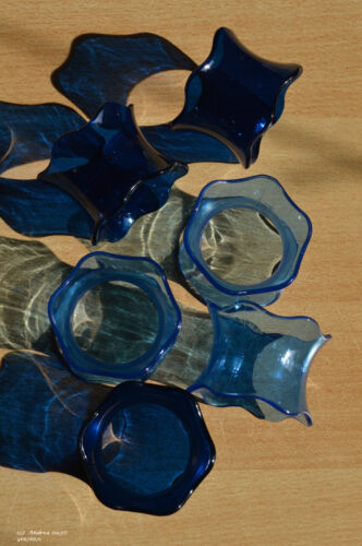 6 Stück Tupperware Eleganzia JW Serviettenringe wie neu! blau / hellblau - Bild 1 von 1