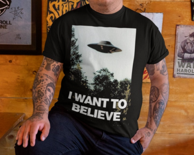 I Want To Believe Shirt | UFO Tee | X-Files Fan Gift | Alien T