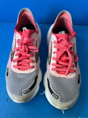 Brooks Aurora-BL Womens 9.5 B Shoe Gray Red Running Racing Road Athletic Sneaker