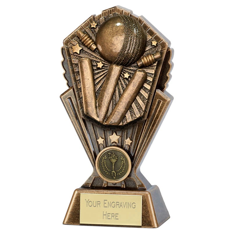 TSS Cosmos Cricket Trophy - Ball & Wicket - kostenlose Gravur