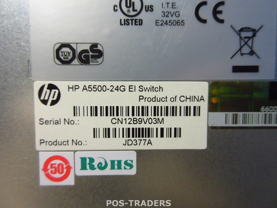 H3C A5500-24G EI 24 Port Gigabit Switch JD377A INCLUDING LSPM1CX2P MODULE - Bild 3 von 3