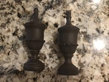Wood finials paintable . Set Of 2