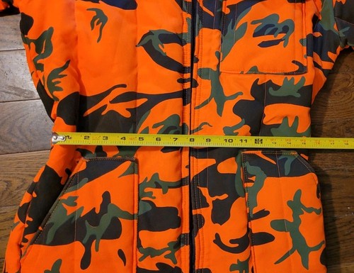 Vintage Blaze Orange Camo Insulated Cover Alls - Picture 5 of 10