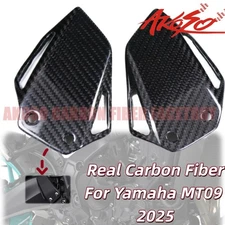 For Yamaha MT-09 MT09 2024-2025 Carbon Fiber Heel Guard Plate Rear Sets Twill 