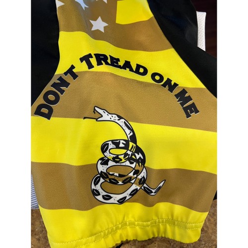 Mens HOT RIDES Teleyi Cycling Bib Shorts 2XL Patriotic Dont Tread On Me - Picture 7 of 7