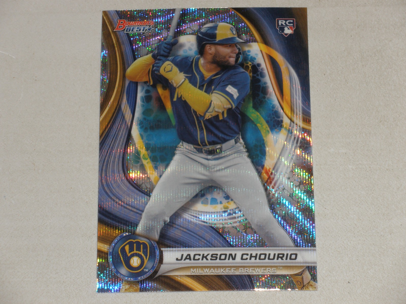 2024 Bowman's Best Silver Wave Refractor #38 Jackson Chourio Rookie RC