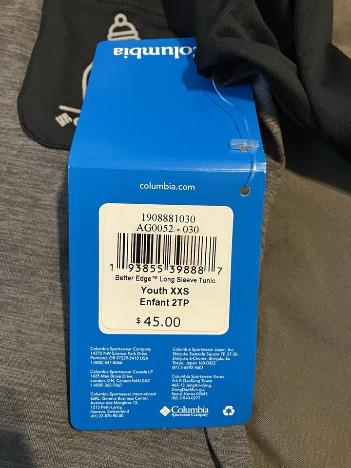 Túnica Columbia Juvenil Niñas Better Edge Manga Larga Carbón Brezo/Negro XXS Foto 3 de 4