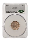 1916 Buffalo Nickel CAC AU58