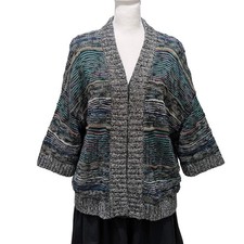 Multi Color Striped Kimono Cardigan Cooperative Women's Size M Artisan Vibe